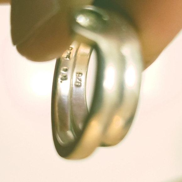 Sterling Silver .925 Double Ring - Picture 5 of 6